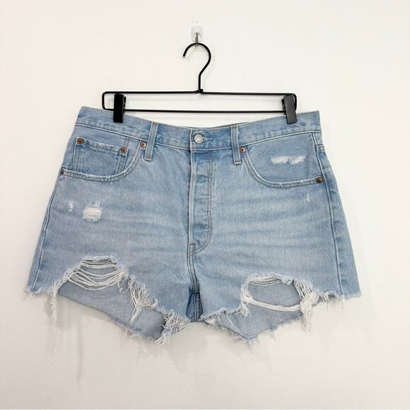 Levi's Pants - Levi’s 501 Original Fit High Rise Jean Shorts Distressed
 size 32